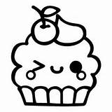 Colorear Cupcake sketch template