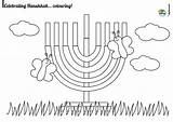 Coloring Hanukkah Pages Hanukkiah Jewish sketch template