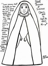 Teresa Therese Lisieux Assisi Getdrawings Potrait Sketchite Catholic Theresa sketch template