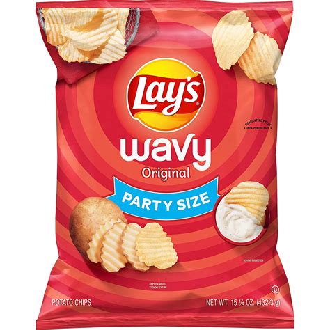 lays wavy potato chips classic flavor oz party size bag     coupon queen