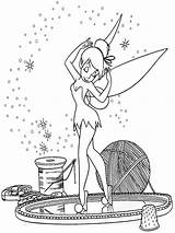 Tinkerbell Pages Coloring Print sketch template