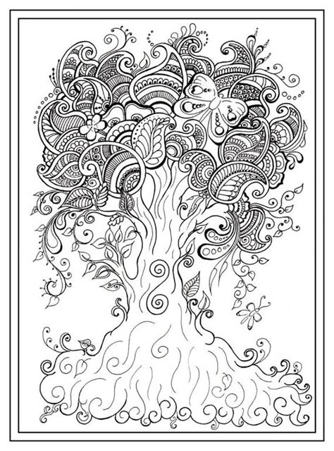 mindfulness  big tree coloring page  printable coloring pages
