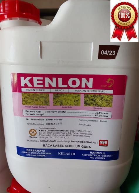 Kenlon 250ml 500ml 4l 20l Racun Rumpai Lazada