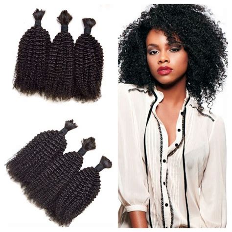 Indian Afro Kinky Curly Crochet Braids Micro Braiding Hair Virgin