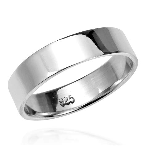 aeravida   mm wide plain band  silver ring  walmart