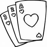 Cards Deck Drawing Getdrawings Playing sketch template