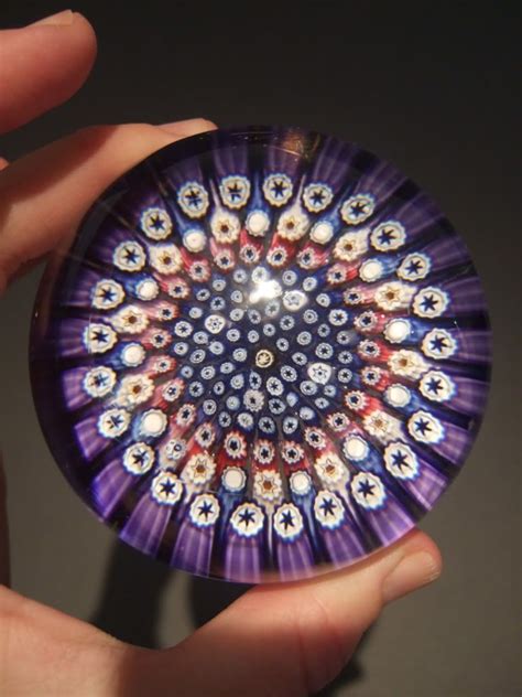 Whitefriars Concentric Millefiori Glass Paperweight Glass