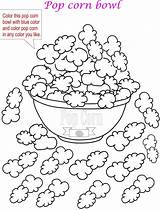 Coloring Popcorn Pages Printable Library Clipart sketch template