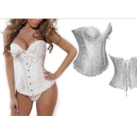 lady s boned lace up corset sets bustier lingerie tutu mini skirt g