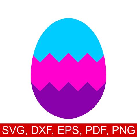 banded easter egg svg file  printable colored easter egg