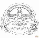 Coloring Pages Native American Drum Mandala Template sketch template