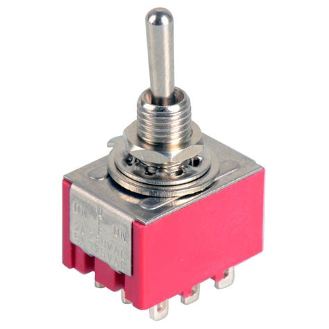 pin electronic components mini toggle switch pdt  position   avavac