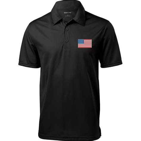 buy cool shirts mens usa patriotic american flag pocket print polo shirt xl black