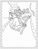 Barbie Coloring Horse Pages Princess Adventure Kids sketch template