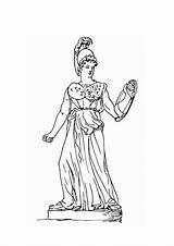 Athena Atena Ausmalen Hellokids Grega Wisdom Desenhar Goddesses Olimpo Gods sketch template