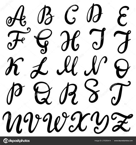 fonte de letras desenhada  mao alfabeto stock vector