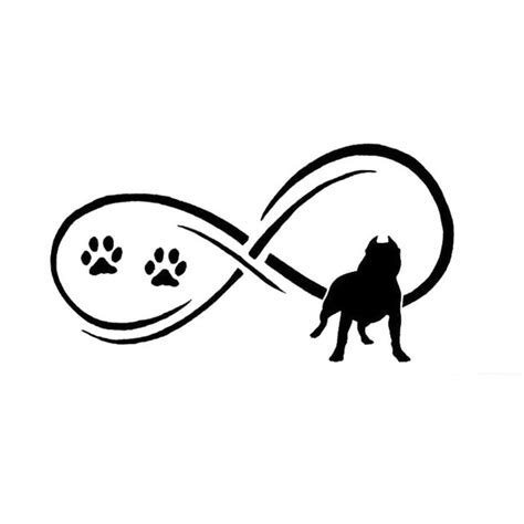 cm pit bull dog animal paw prints car stickers cute vinyl decal