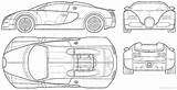 Bugatti Veyron Blueprint Voiture Drawings Planos Bil Rodando 3d Blender Donnez Voz Suggestions Boceto Billedet Reserva Imagens sketch template