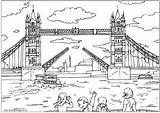 Pages Colouring Bridge London Tower Coloring Choose Board Kids sketch template