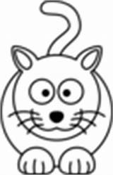 Colouring Coloring Cat Cartoon Line Drawing Book Clker Small Px Lemmling sketch template