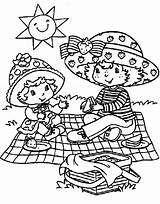 Shortcake Strawberry Coloring Pages Apple Picnic Family Dumplin Having Netart sketch template