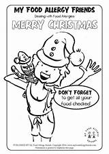 Food Pages Allergy Merry Xmas Thai Colouring Coloring Allergies Friends Choose Board Info sketch template