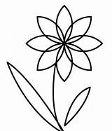Flower Tracing Drawing Clipart Small Designs Coloring sketch template