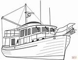 Trawler Kolorowanka Kolorowanki Jacht Supercoloring Druku Tegninger Skibe Statki Kategorii Gemt sketch template