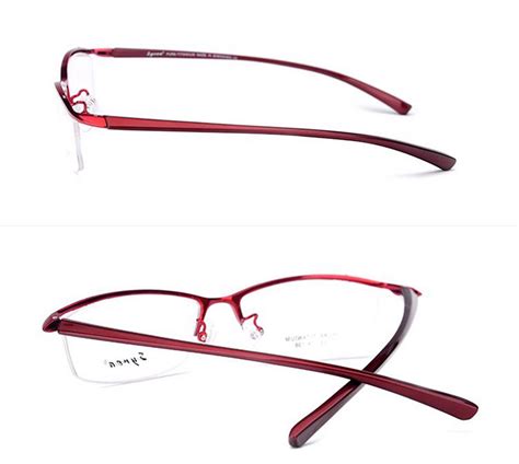 new designer womens eyeglasses frames titanium half rimless rx able
