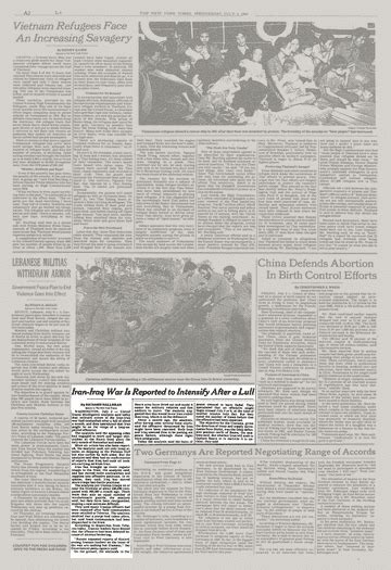 Iran Iraq War Is Reported To Intensify After A Lull The New York Times