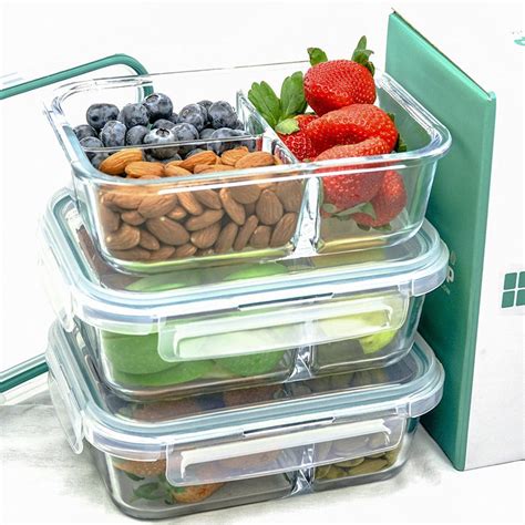 meal prep containers   glass  bpa  plastic
