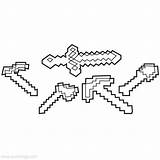 Minecraft Sword Coloring Pages Weapons Printable Xcolorings 43k Resolution Info Type  Size Jpeg sketch template