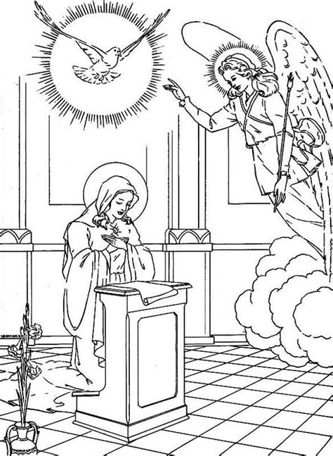 virgin mary coloring picture page  kids   adults coloring home
