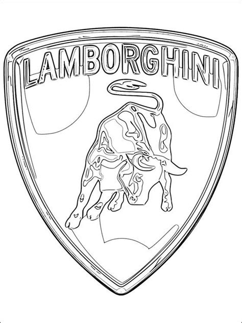 lamborghini logo coloring pages  kids pinterest logos