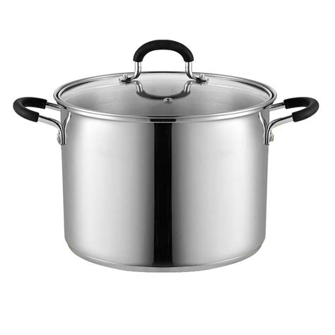 cook  home  qt stainless steel stockpot saucepot  lid