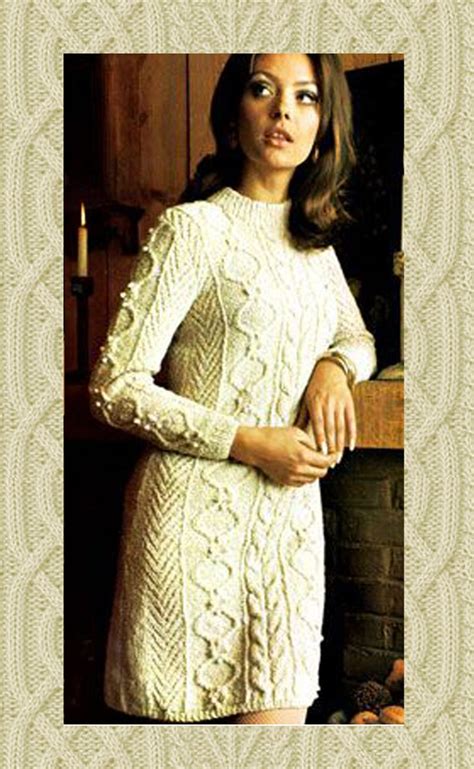 pdf vintage womens ladies dress knitting pattern aran 1960s etsy uk