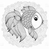 Mandala Fisch Pesce Fische Ausmalbilder Erwachsene Henna Muster Pinnwand Auswählen sketch template