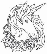 Unicorn Coloring Pages Embroidery Drawing Color Colouring Paper Choose Board Patterns sketch template