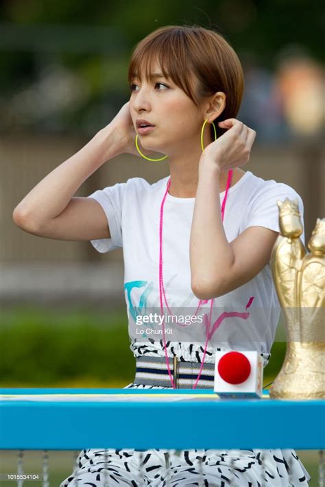 A Members Of Japanese Girl Group Akb48 Mariko Shinoda Attends A Event