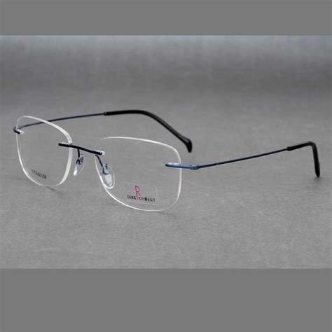 rimless executive titanium optical eyewear screwless frames optical