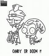 Coloring Invader Zim Pages Printable Popular Library sketch template