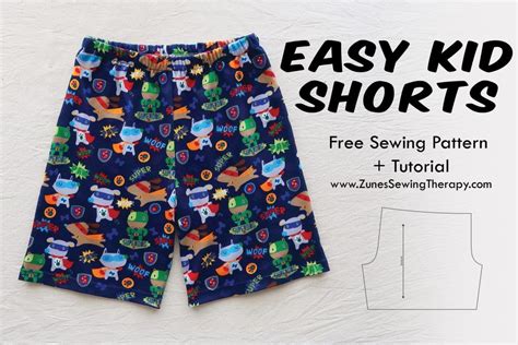 kids shorts   sewing pattern tutorial toddler shorts