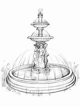 Fountain Coloring Pages Printable Kids Bright Colors Favorite Choose Color sketch template