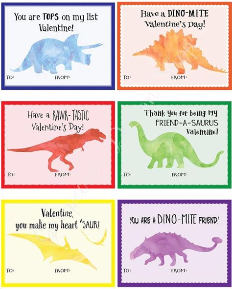 kids valentine cards  school dinosaur valentine cards etsy