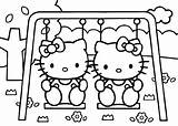 Kitty Hello Coloring Pages Printable Kids Print Colouring Color sketch template