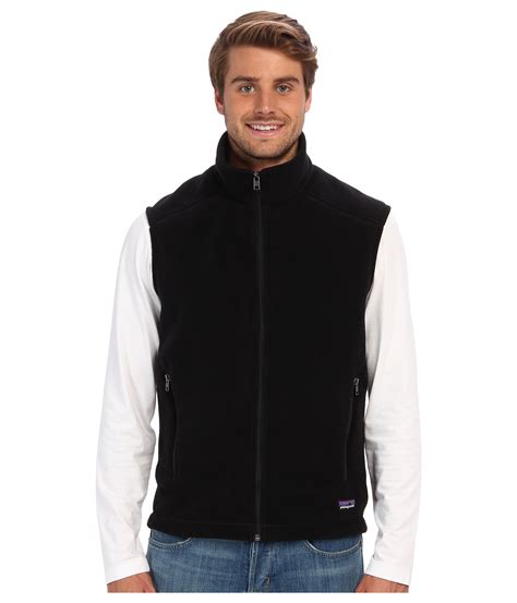 patagonia synchilla fleece vest  black  men lyst