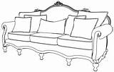 Sofa Coloring Furniture Pages Colouring Antique Couch Modern Template Visit sketch template