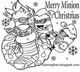 Minions Merry December Santa Youngsters Despicable sketch template