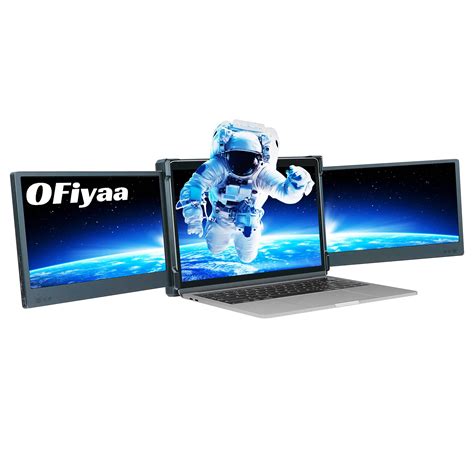 ofiyaa  triple portable monitor laptop screen extender dual display p fhd ips usb atype