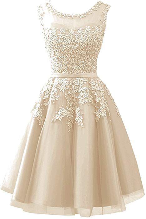 cdress tulle short junior homecoming dresses lace appliques prom dress evening gowns champ